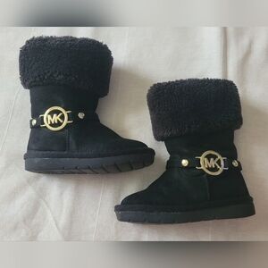 Michael Kors Toddlers Black Fur Boots